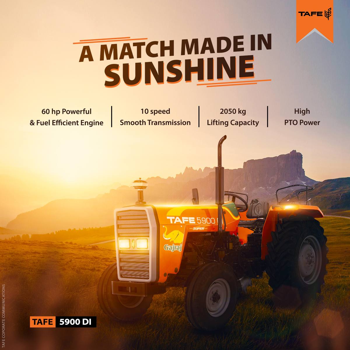 TAFE 5900 DI — A Match Made in Sunshine campaign